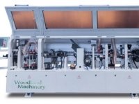 20-09-509 Kraštų užklijavimo staklės WOODLAND MACHINERY (su lankstų gręžimo