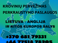 Kroviniai, siuntiniai į Angliją