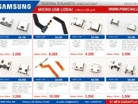 SAMSUNG TELEFONŲ / PLANŠETŲ Micro USB lizdai, nuo 3,50eur